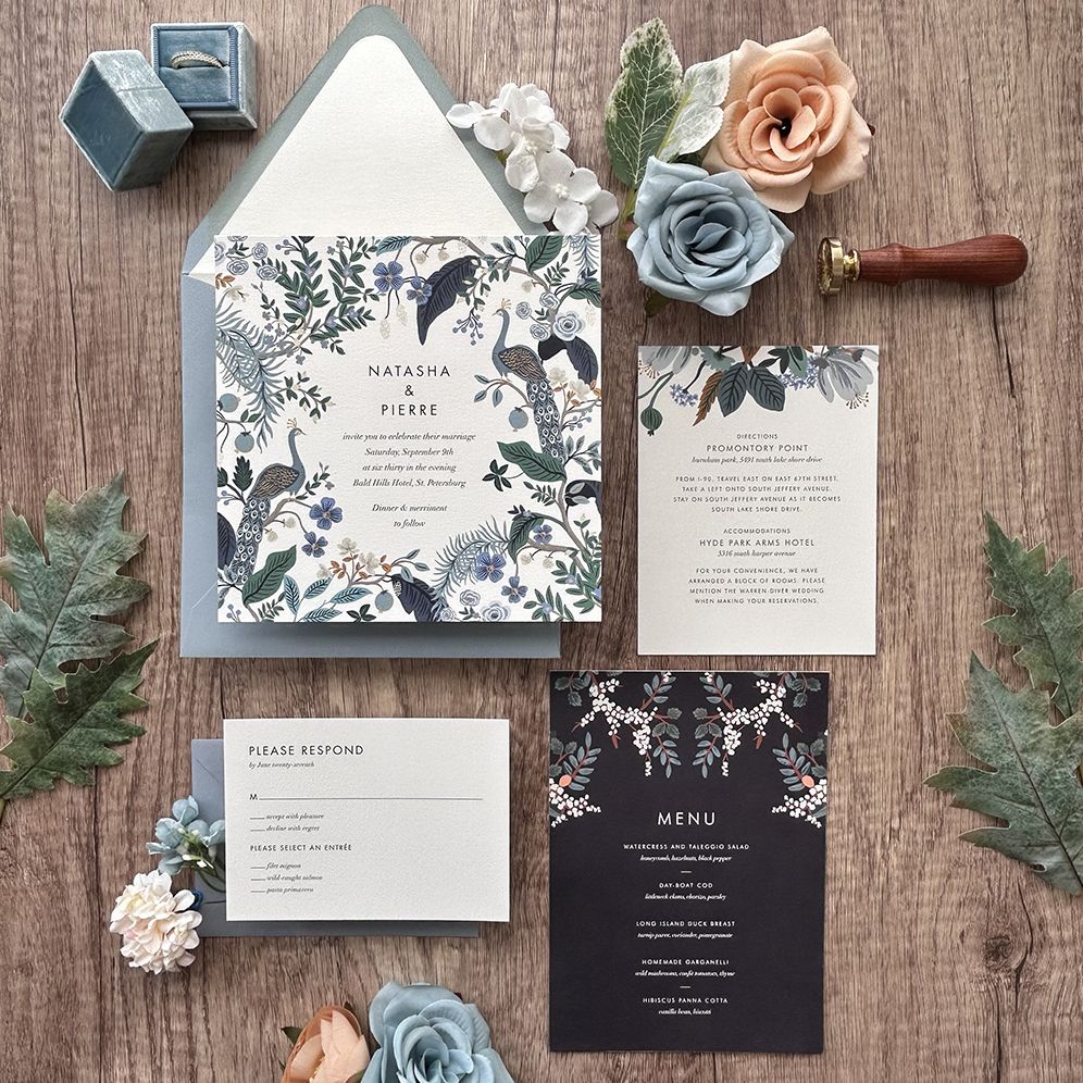 Peacock Frame Wedding Invitation - Image 2