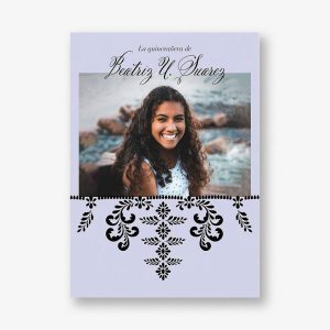 Ornate Occasion Forget Me Not Quinceanera Invitation