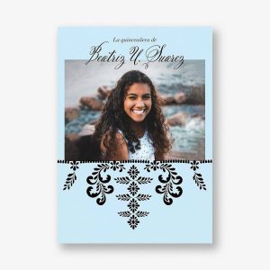 Ornate Occasion Glacier Quinceanera Invitation