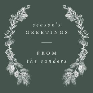 Frosted Greenery Frame Holiday Gift Tag Label