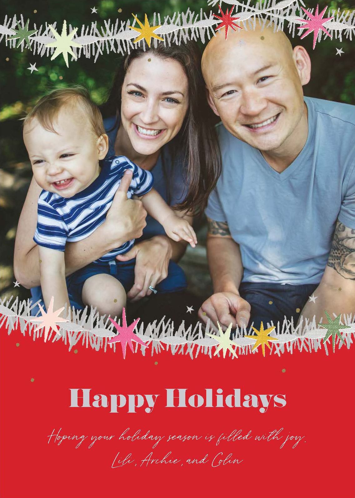 Tinsel Garland Holiday Photo Card - Image 2