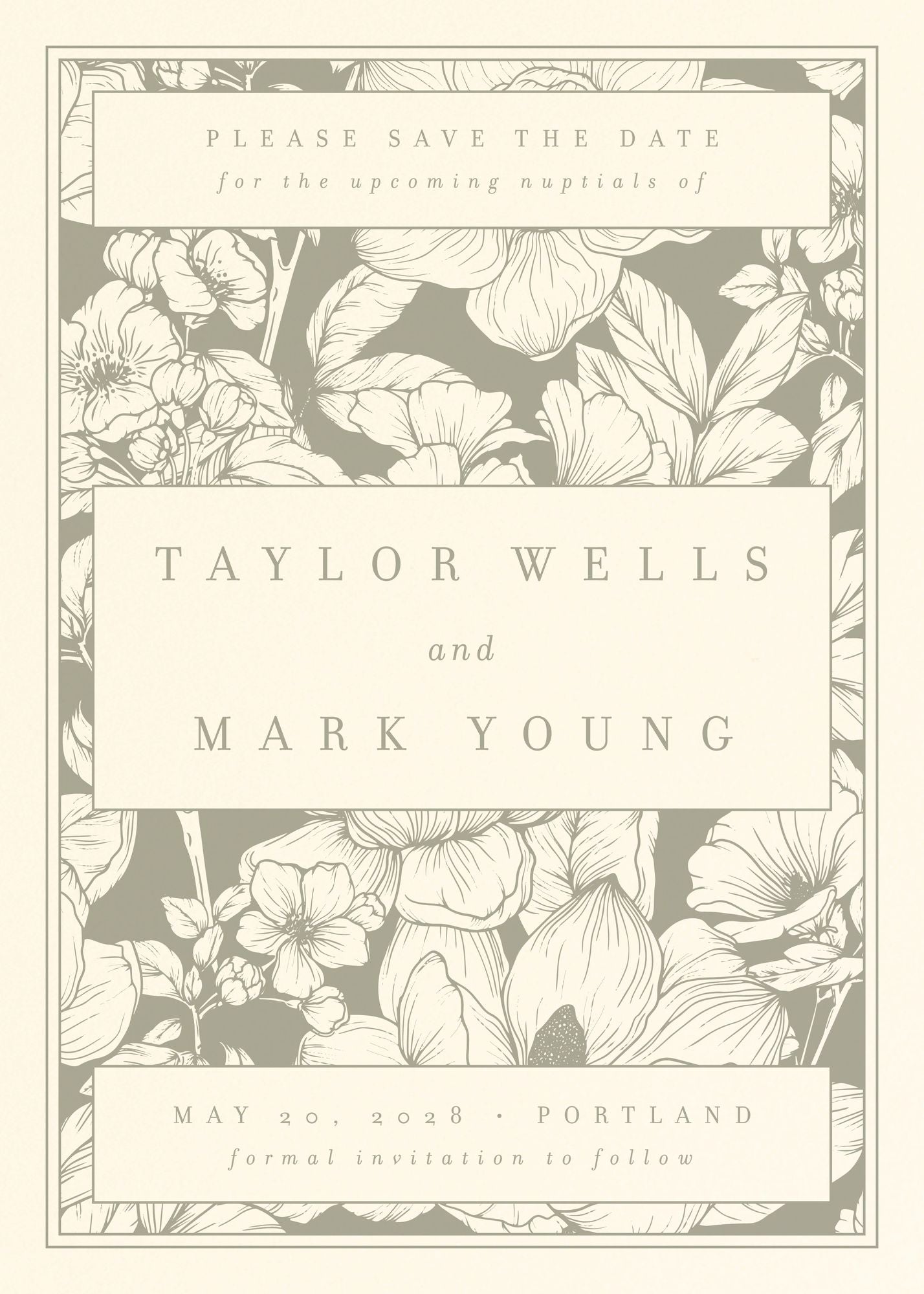 Vintage Floral Book Cover Save the Date - Image 3