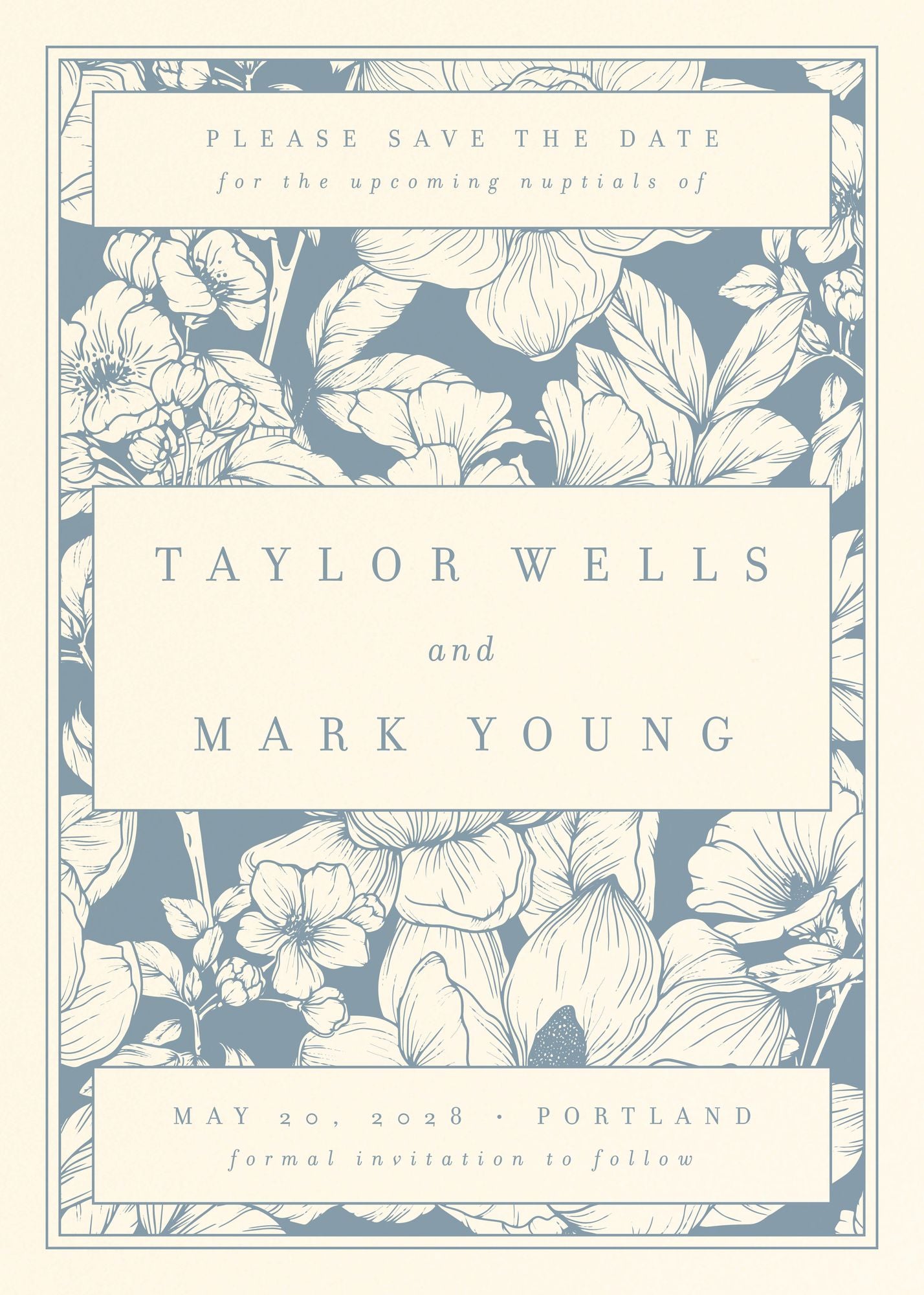 Vintage Floral Book Cover Save the Date - Image 4