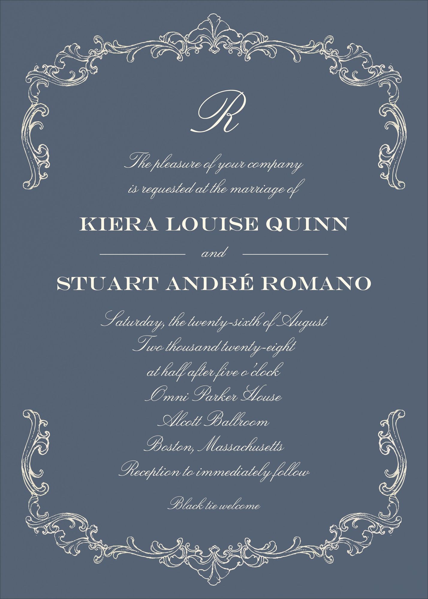 Gilded Filigree Foil Wedding Invitation - Image 3