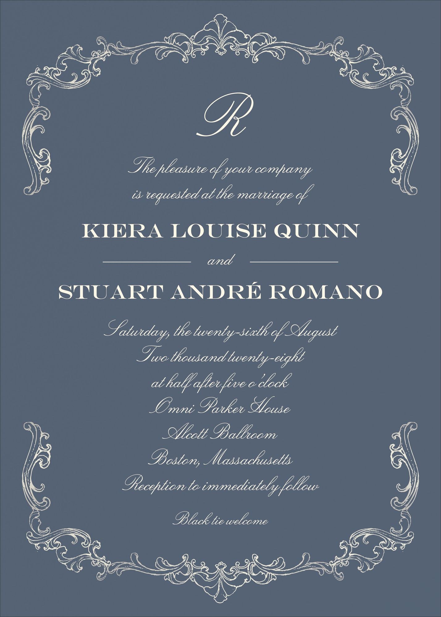 Gilded Filigree Foil Wedding Invitation - Image 4