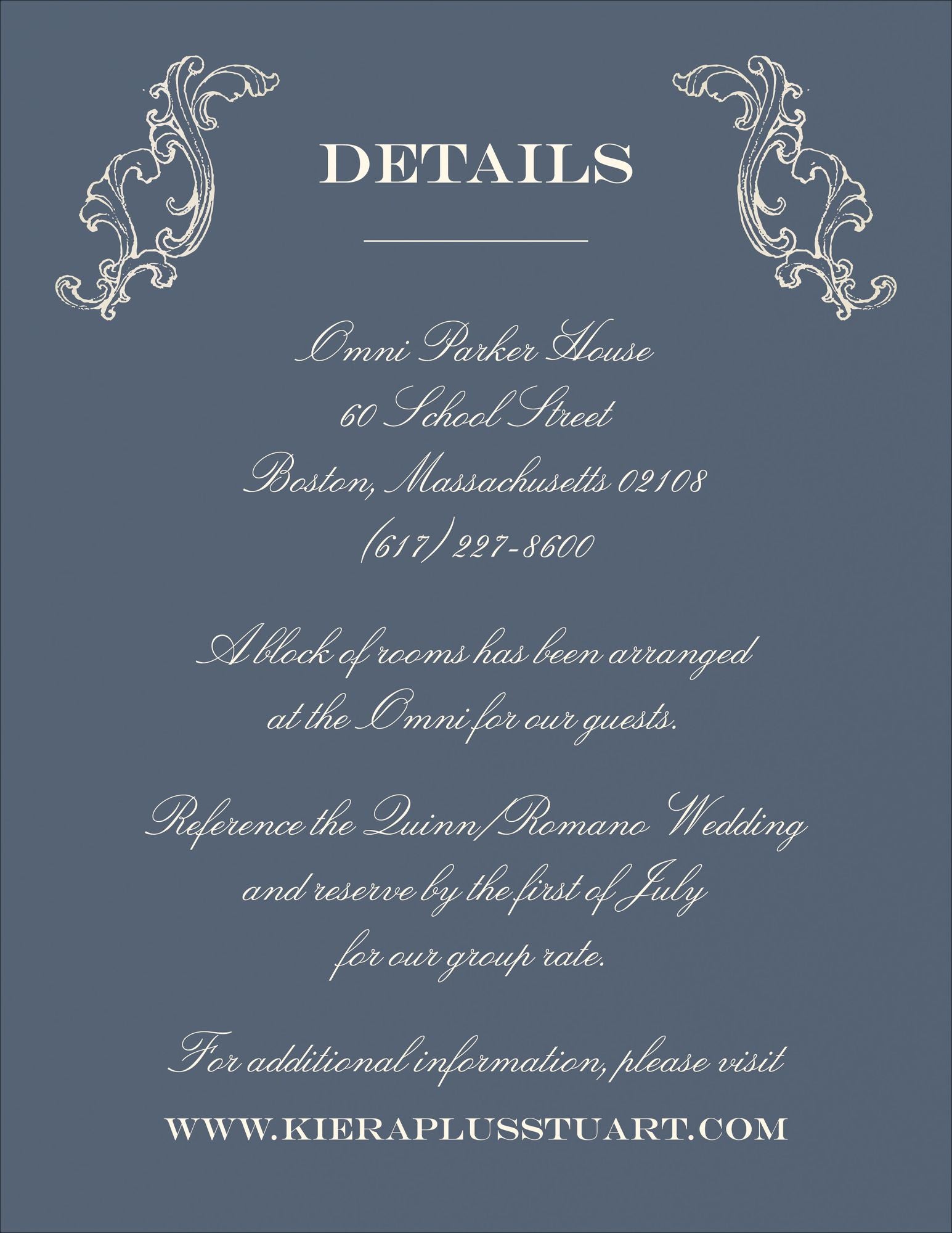 Gilded Filigree Foil Information Card - Image 2