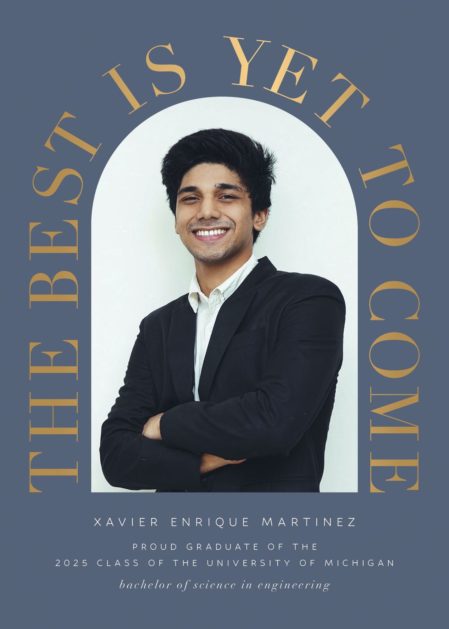 Grand Arch Foil Photo Graduation Announcement - Image 4