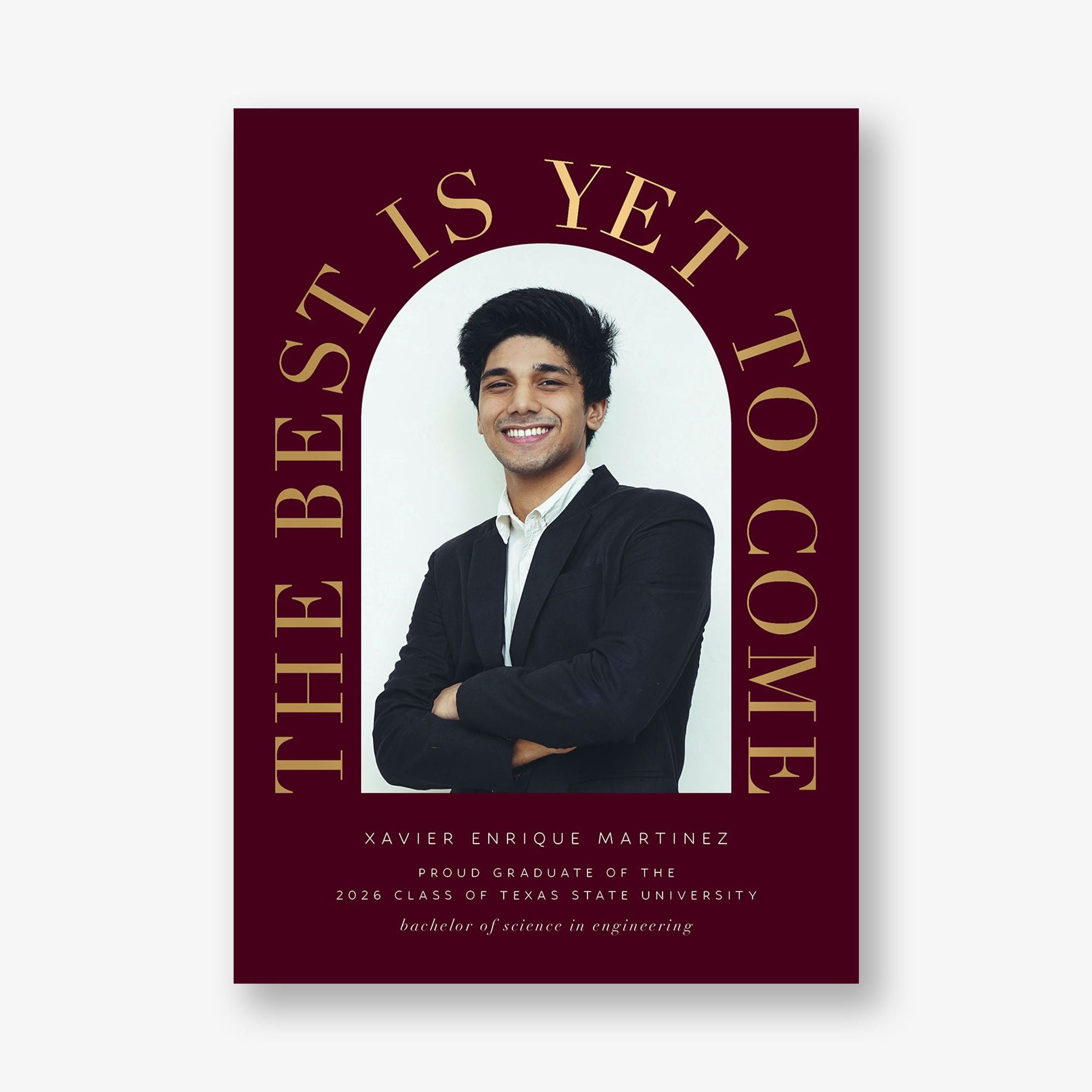 Grand Arch Foil Photo Graduation Announcement - Image 9