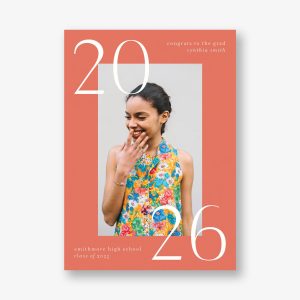 Big Bright Border Photo Graduation Announcement