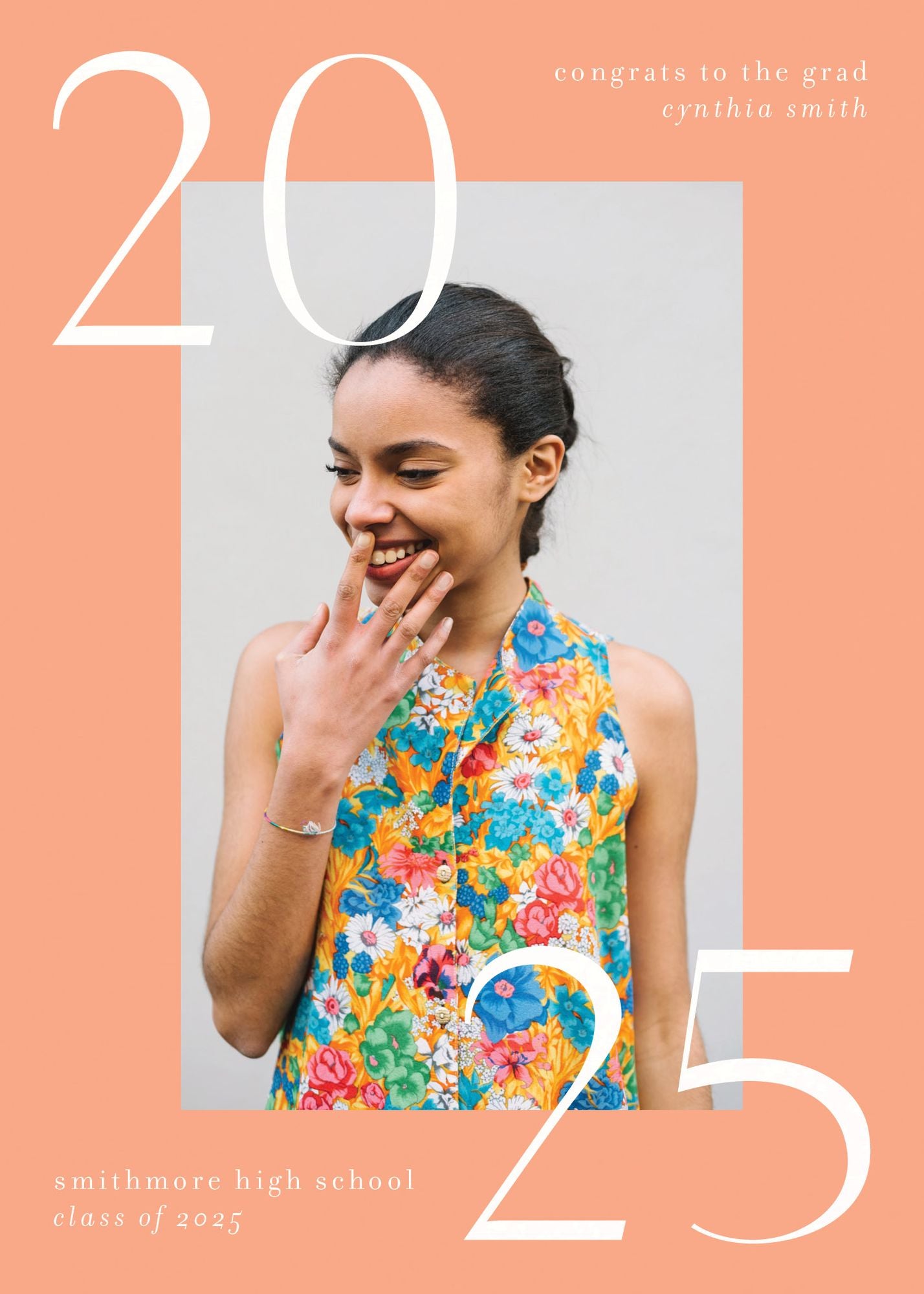 Big Bright Border Photo Graduation Announcement - Image 2