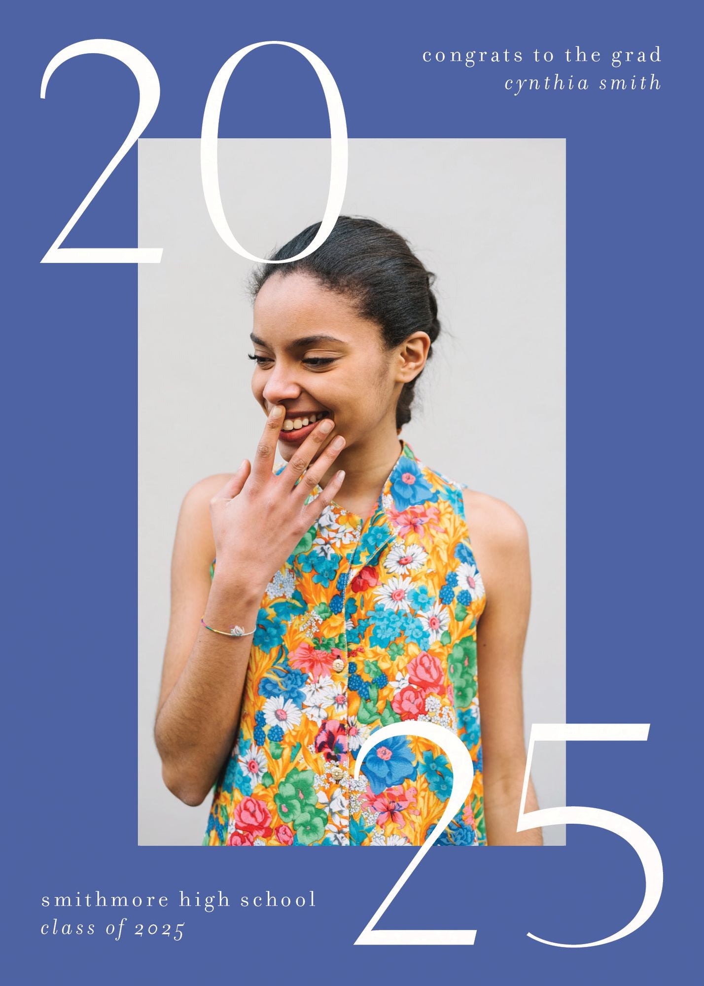 Big Bright Border Photo Graduation Announcement - Image 4
