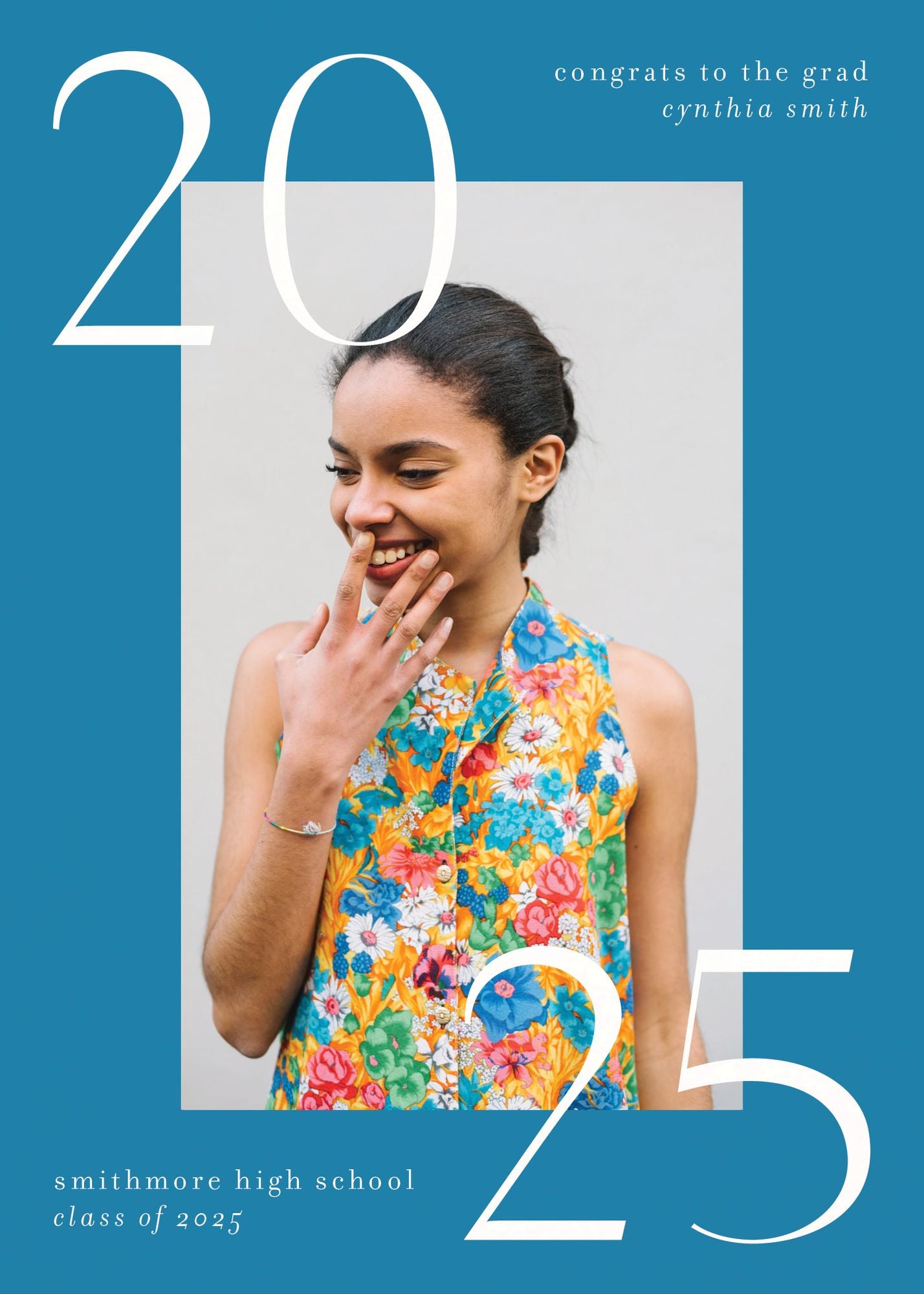Big Bright Border Photo Graduation Announcement - Image 5