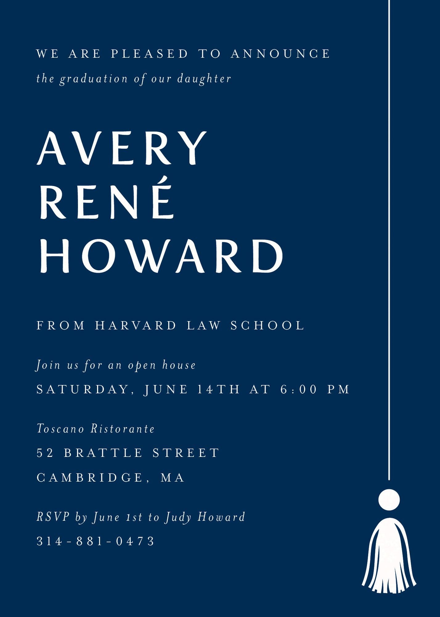 Tall Tassel Graduation Invitation - Image 2