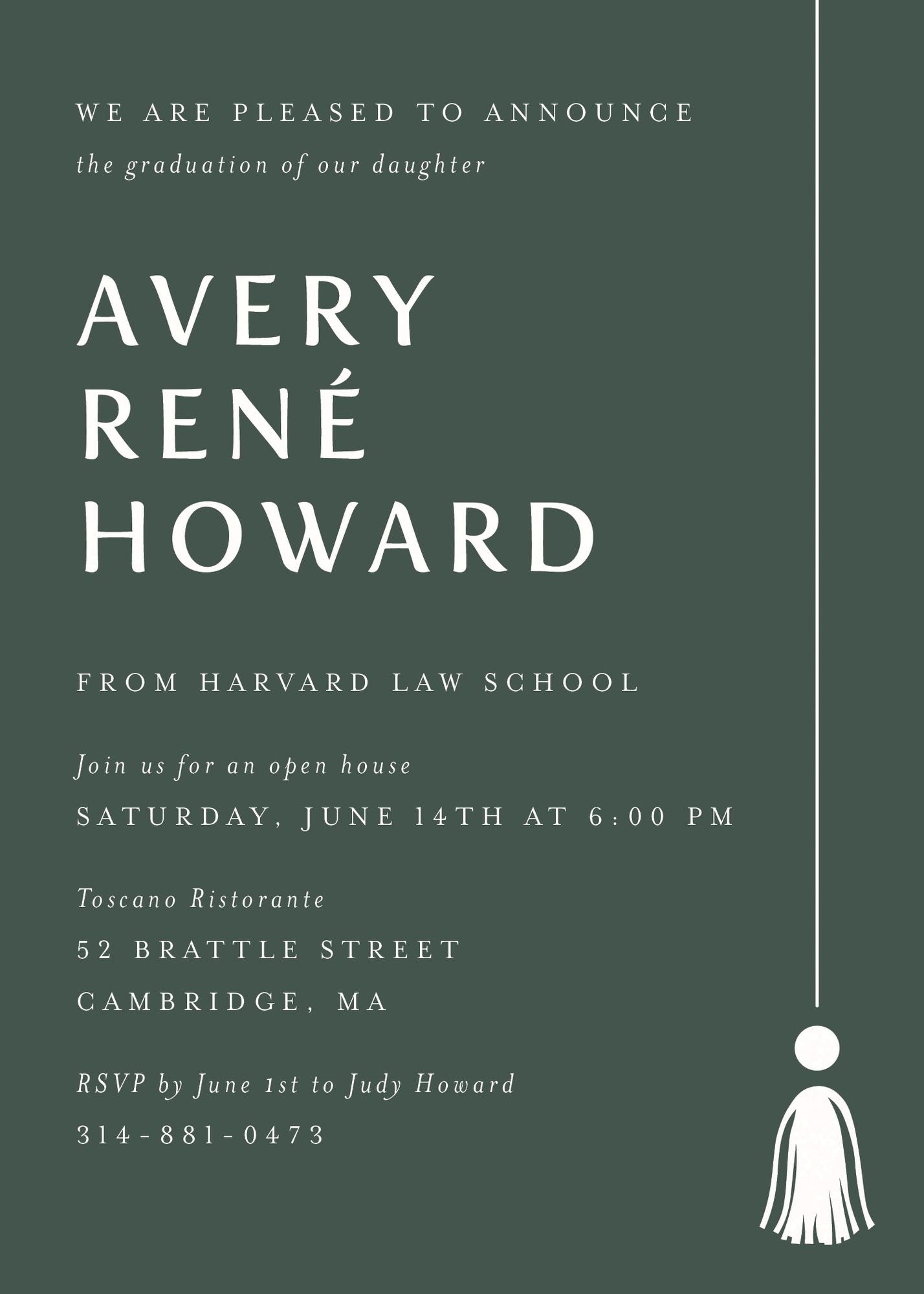Tall Tassel Graduation Invitation - Image 3