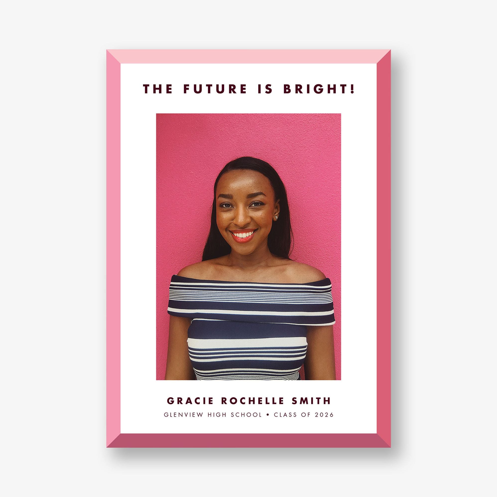 Mod Bevel Photo Graduation Announcement