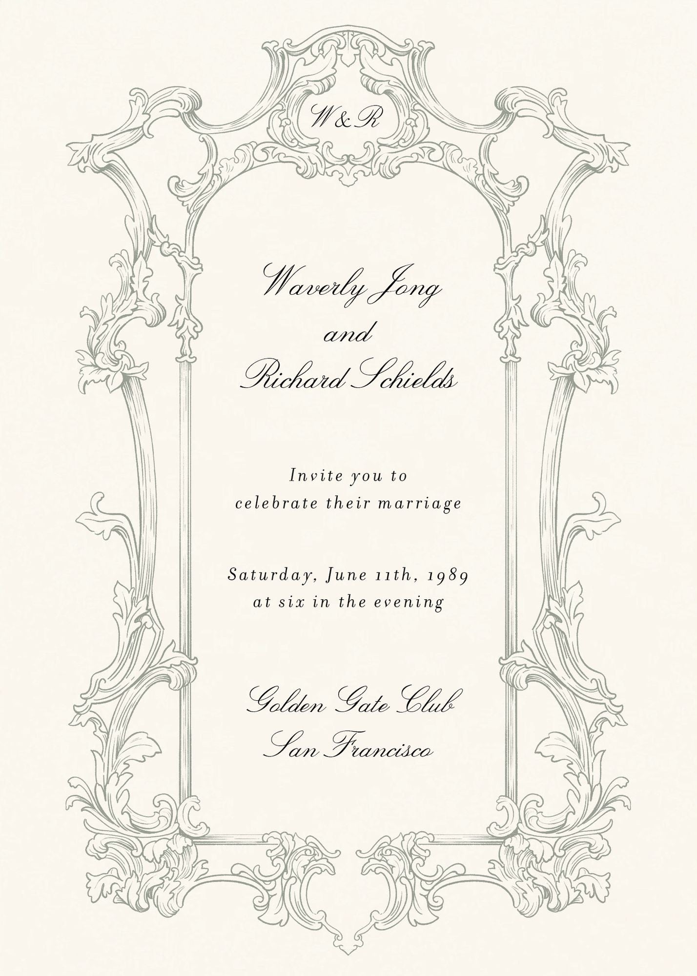 Baroque Frame Wedding Invitation - Image 2