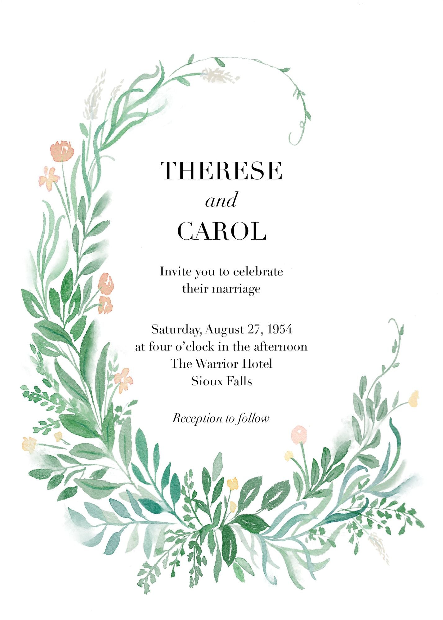 Floral Arc Wedding Invitation - Image 2