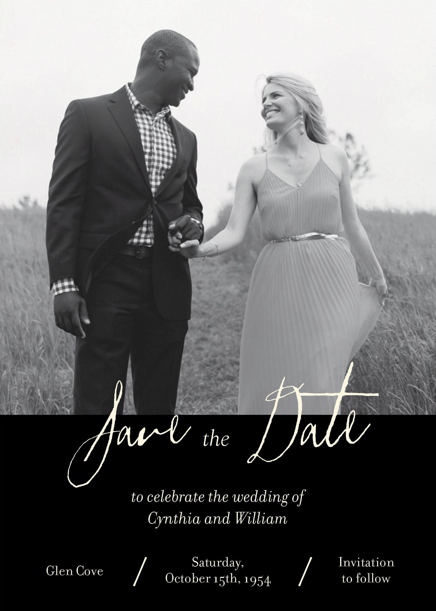 Romantic Photo on White Save the Date - Image 2