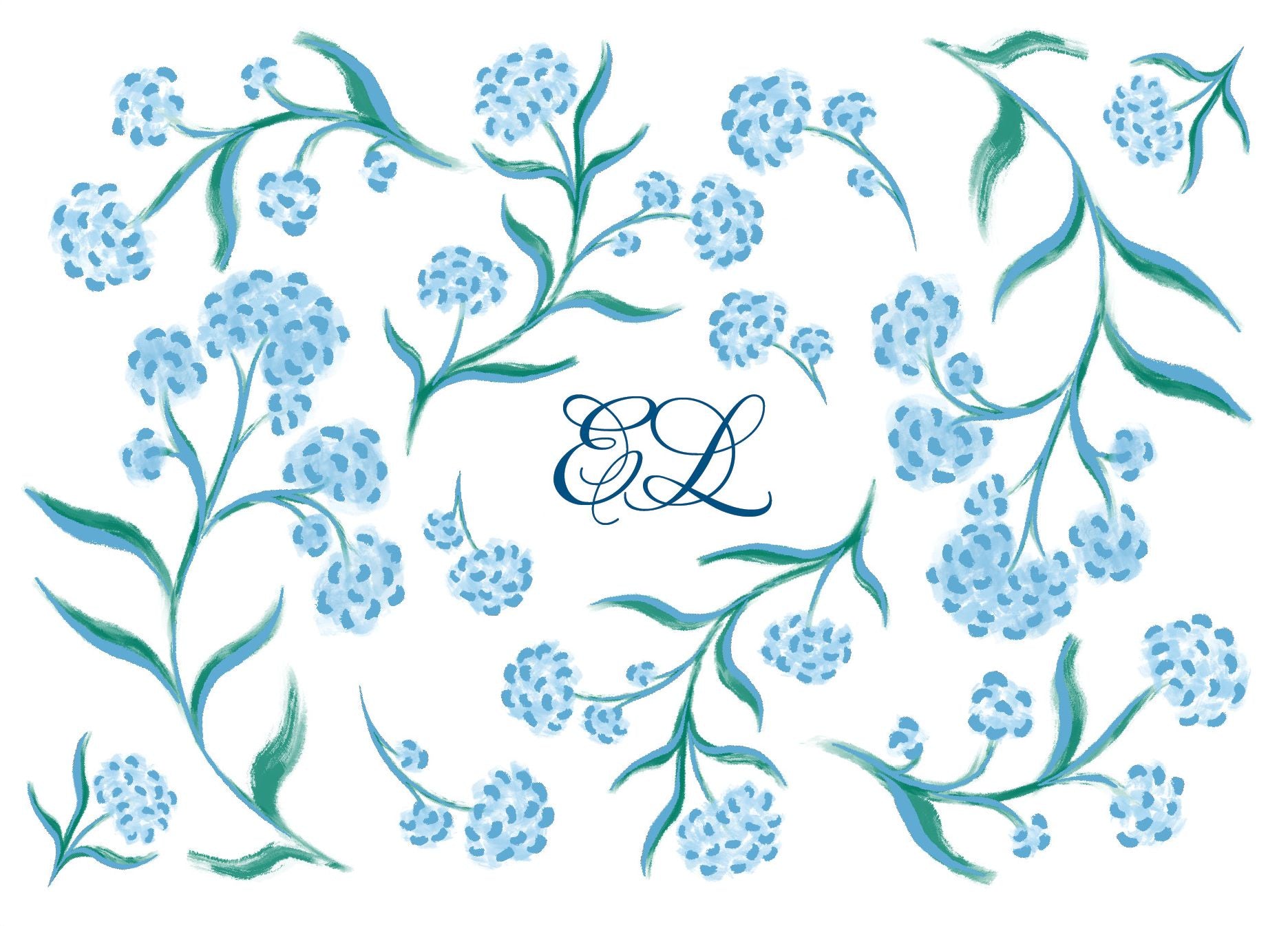 Blue Hydrangea Stationery - Image 2