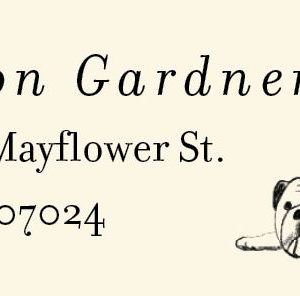 Sketched Dogs Return Address Label