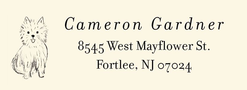 Sketched Dogs Return Address Label - Image 2