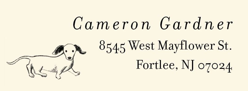 Sketched Dogs Return Address Label - Image 3