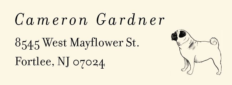 Sketched Dogs Return Address Label - Image 4