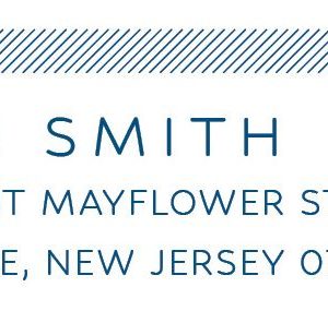 Herringbone Border Return Address Label