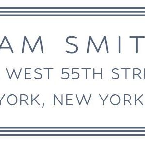 Triple Stripe Border Return Address Label