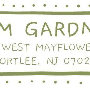 Doodle Dotted Border Return Address Label