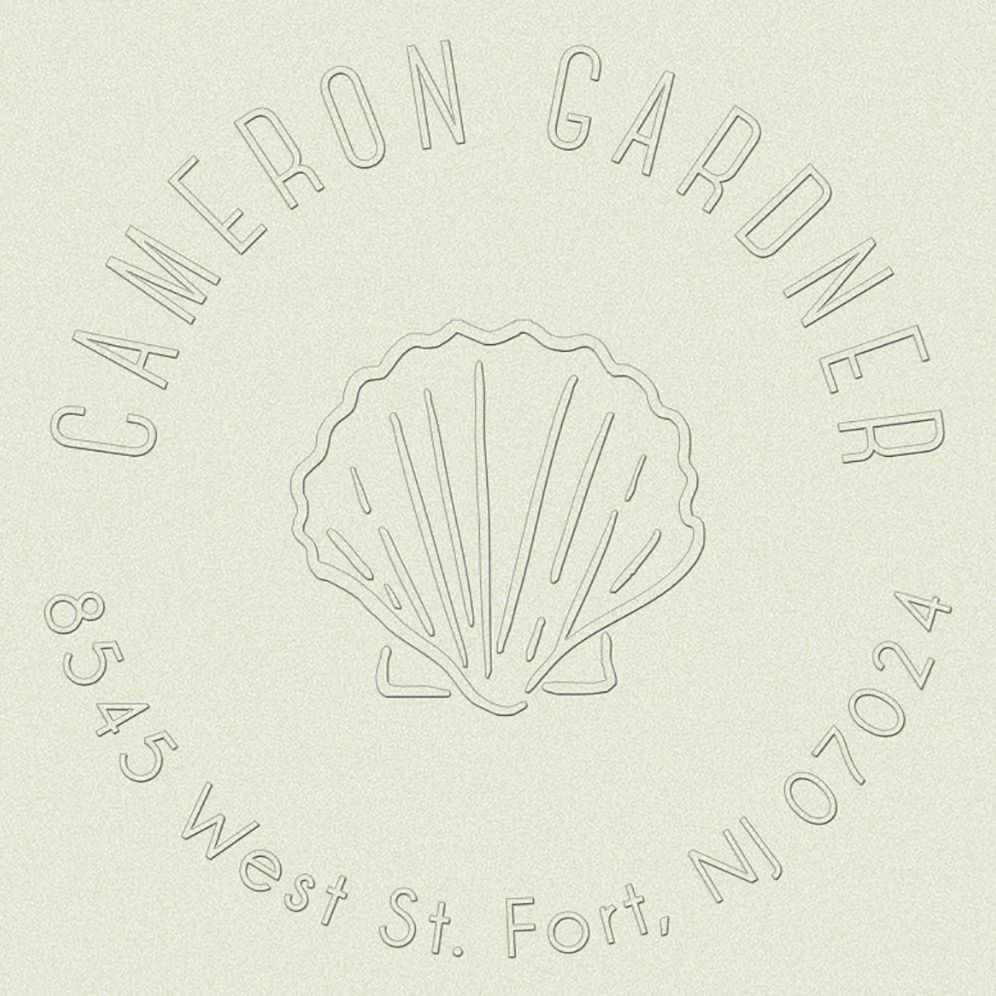 Single Seashell Custom Embosser