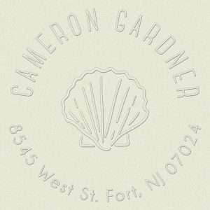 Single Seashell Custom Embosser
