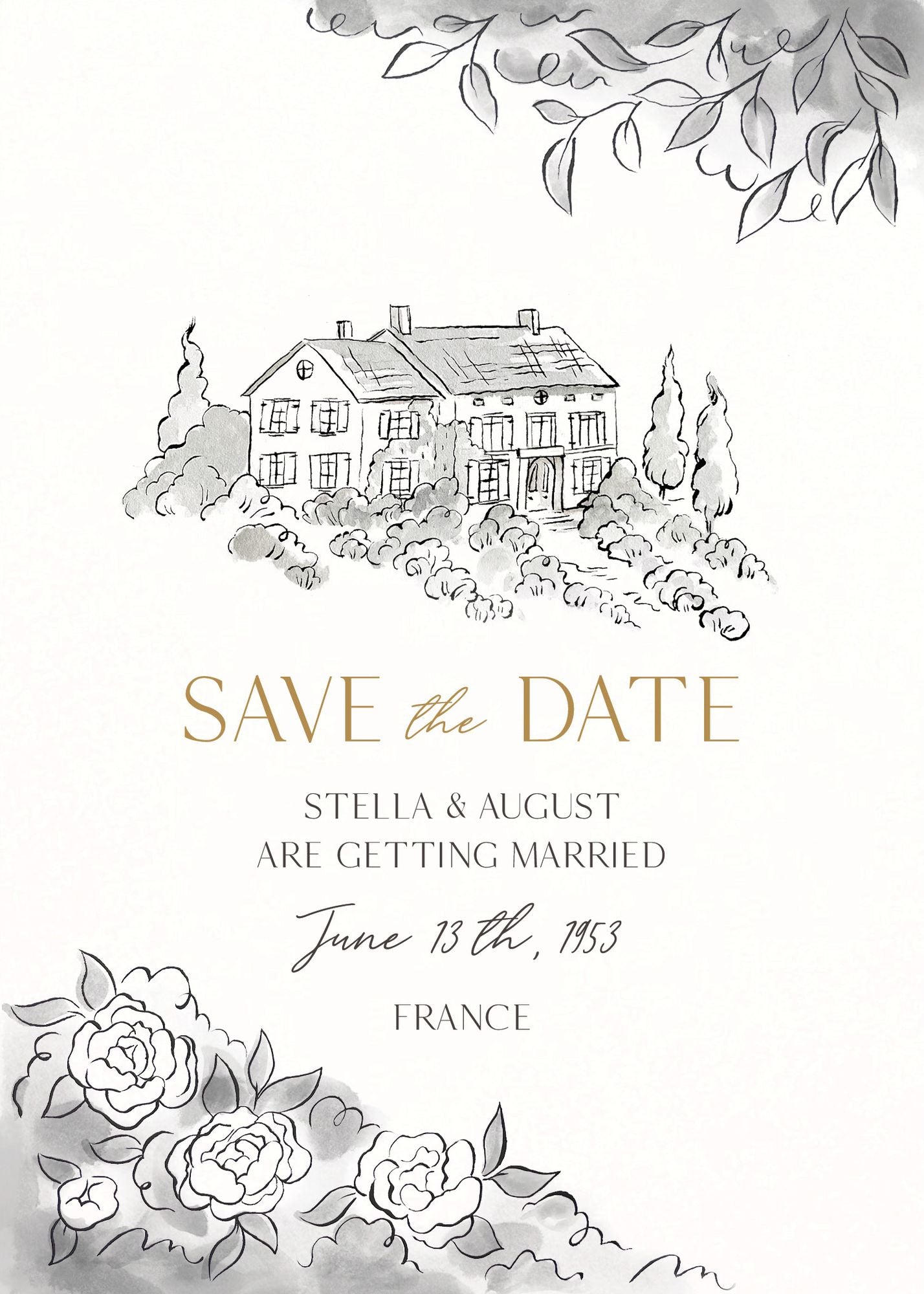 French Manoir Save the Date - Image 2