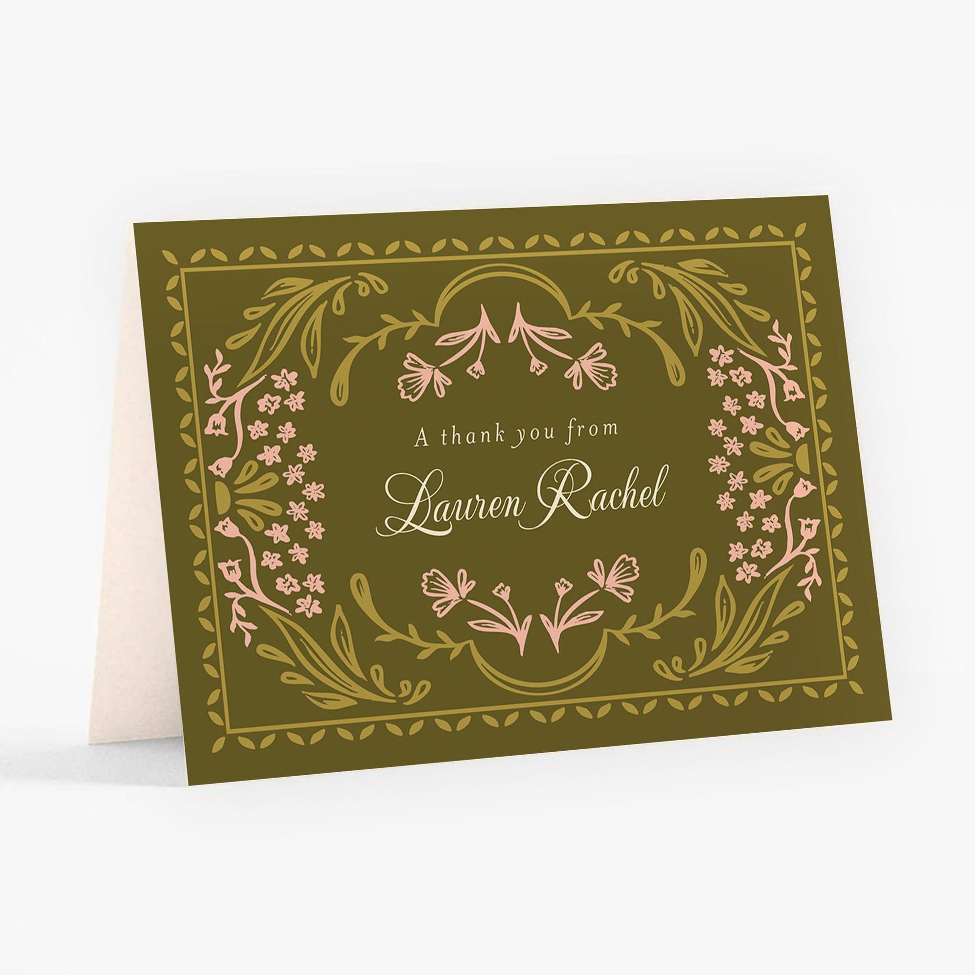 Folk Floral Bat Mitzvah Stationery - Image 2