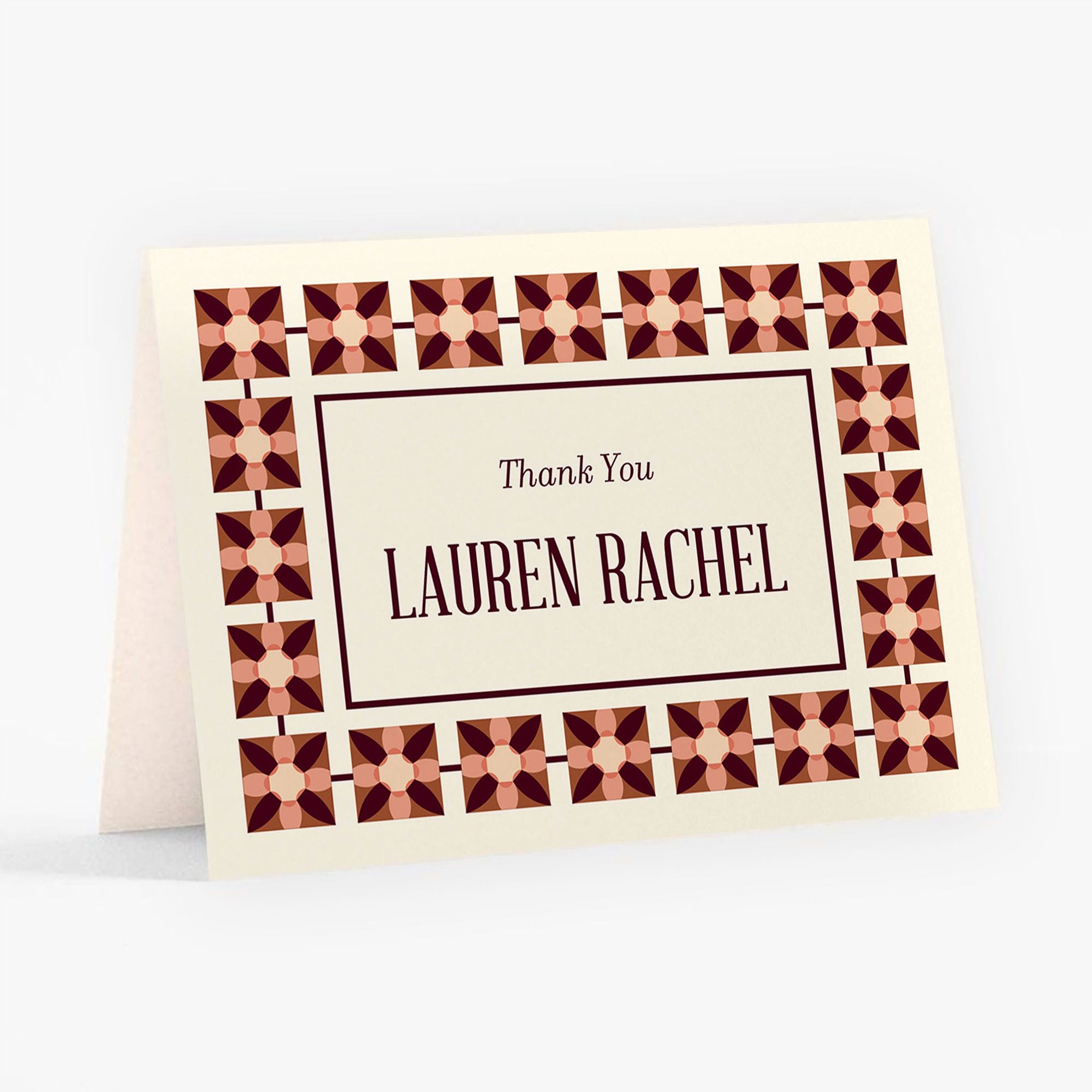 Floral Tile Bat Mitzvah Stationery - Image 2