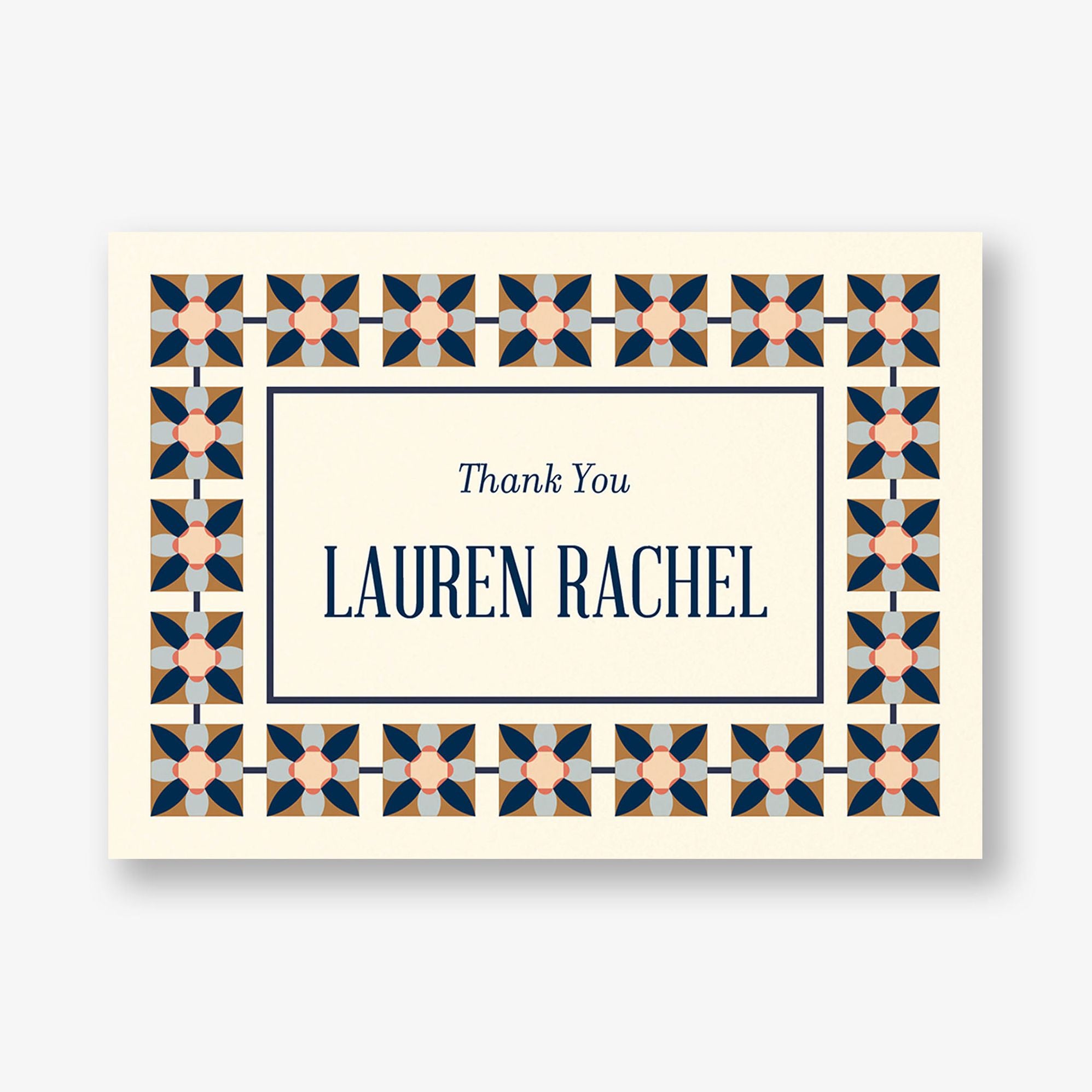 Floral Tile Bat Mitzvah Stationery - Image 3