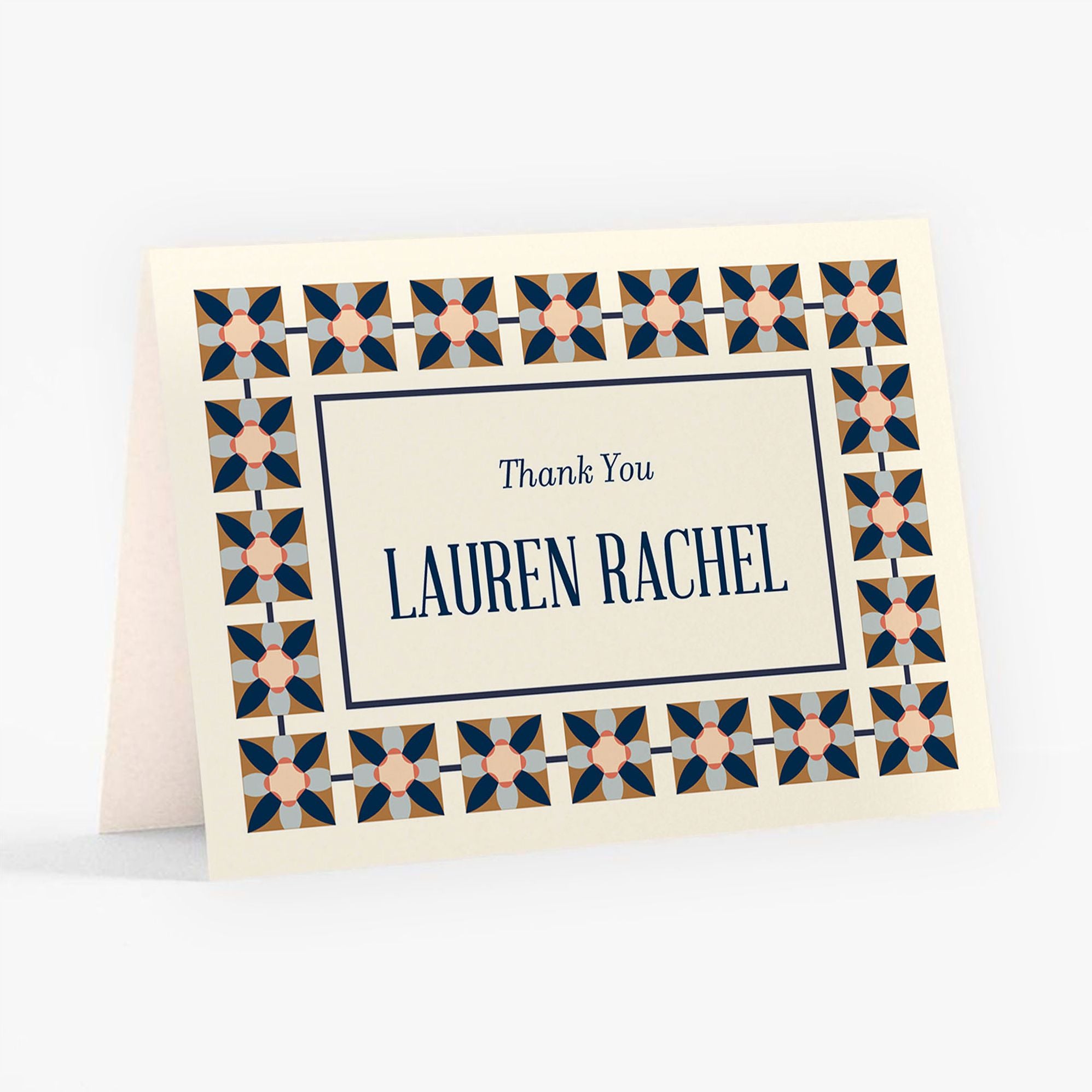 Floral Tile Bat Mitzvah Stationery - Image 4