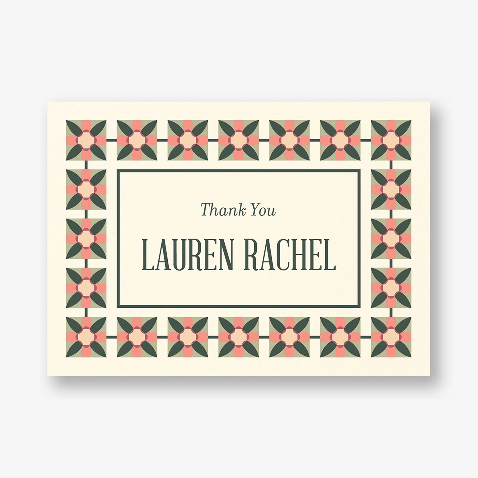 Floral Tile Bat Mitzvah Stationery - Image 5