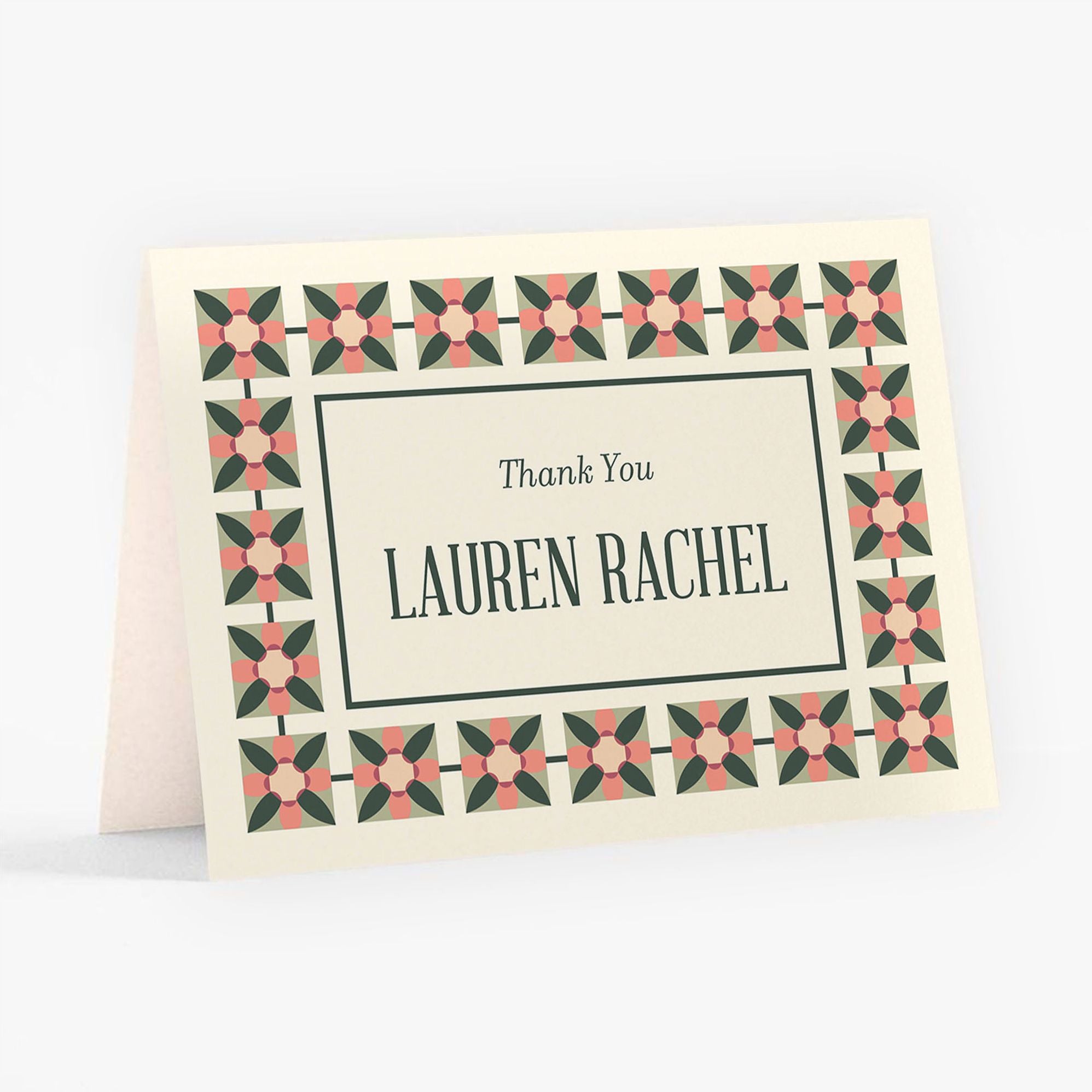 Floral Tile Bat Mitzvah Stationery - Image 6