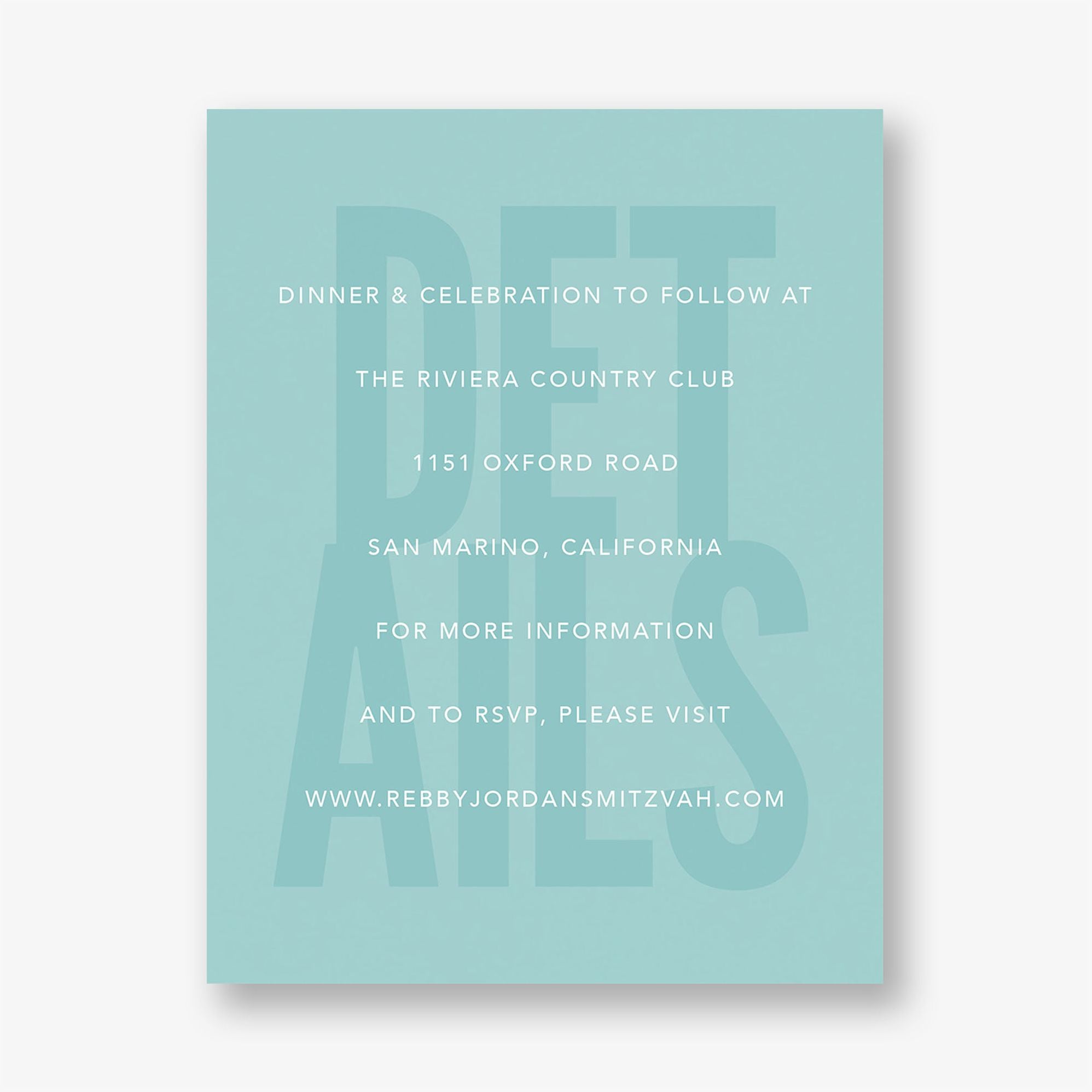 Stacked Type Bat Mitzvah Information - Image 4
