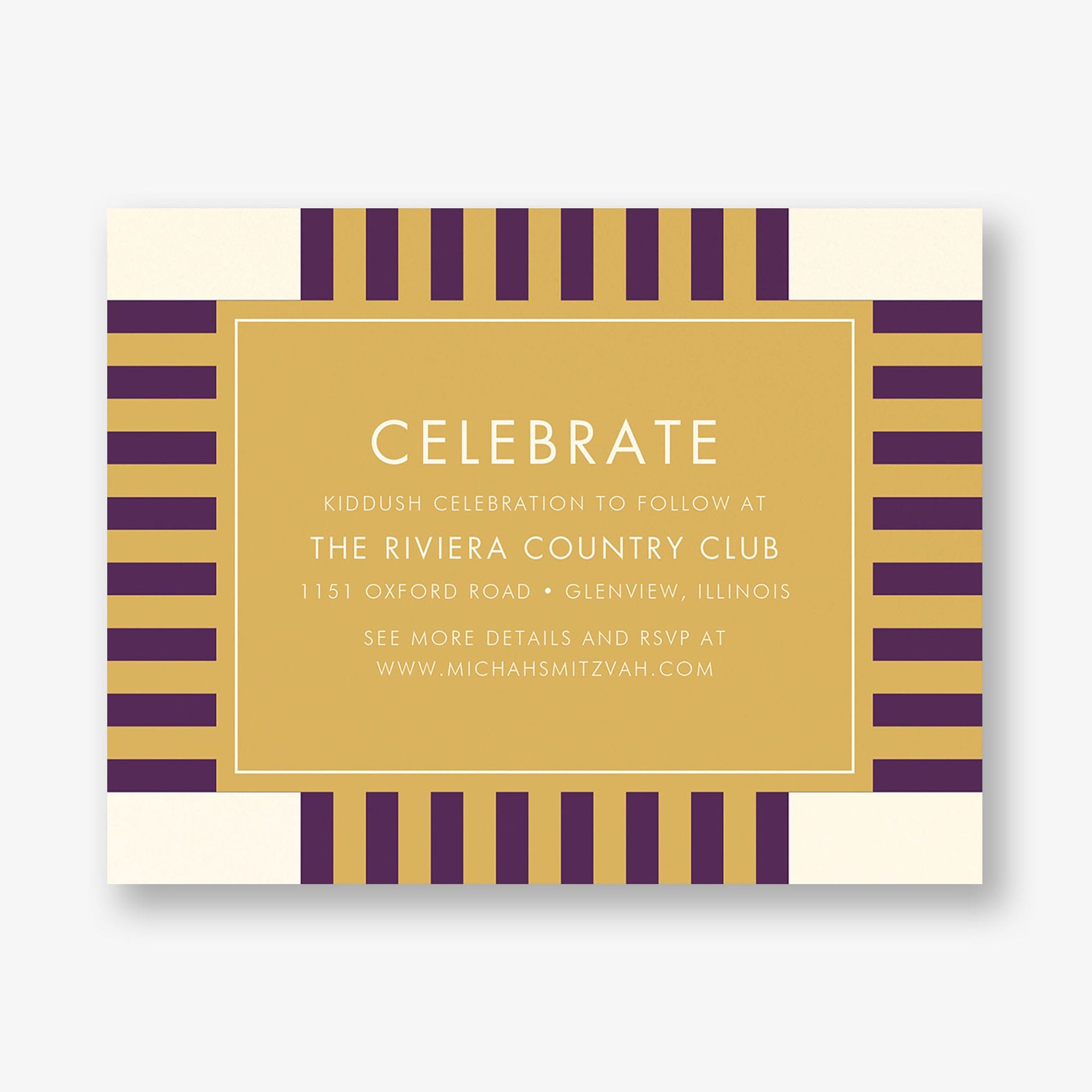 Striped Geo Bar Mitzvah Information - Image 2