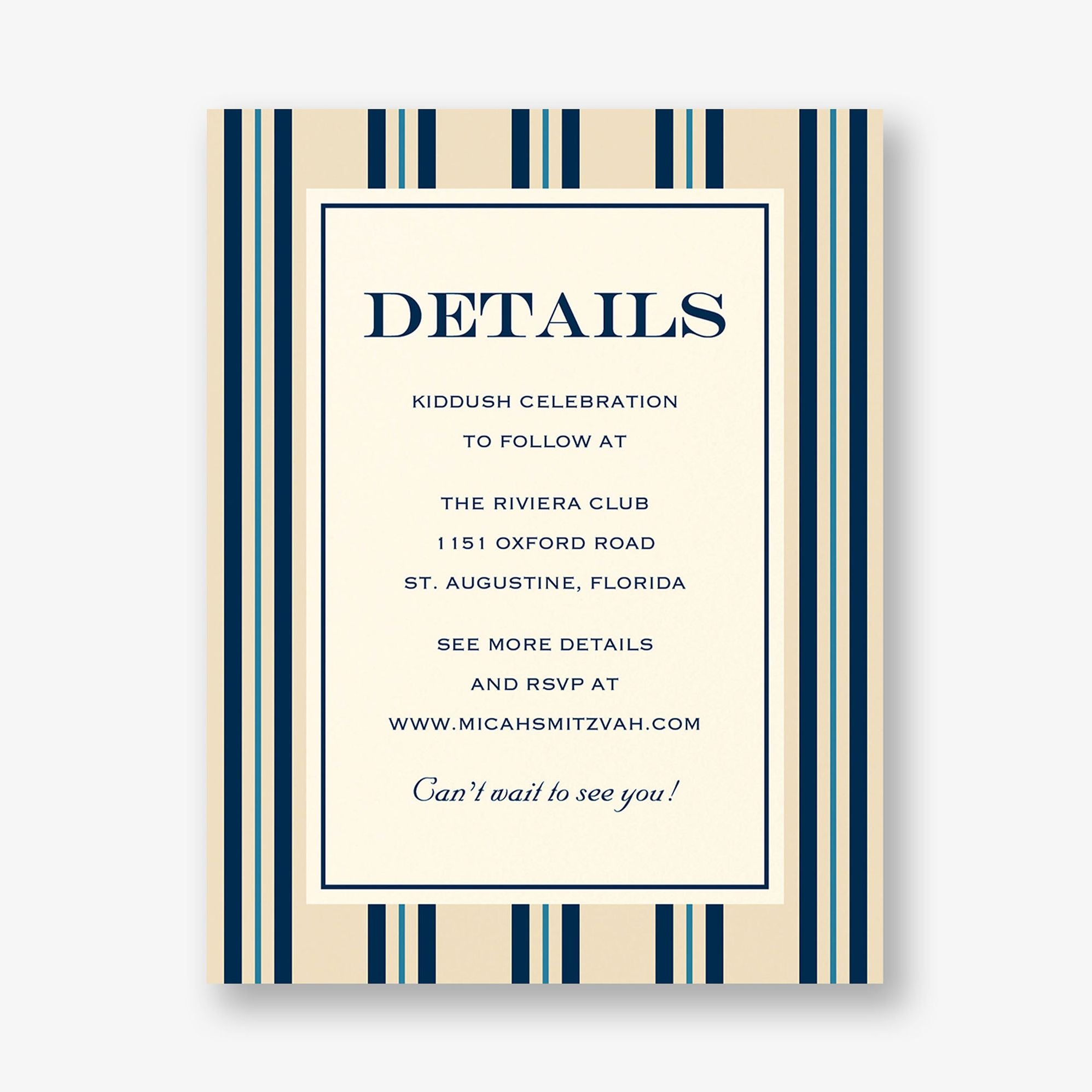 Pinstripe Bar Mitzvah Information - Image 2