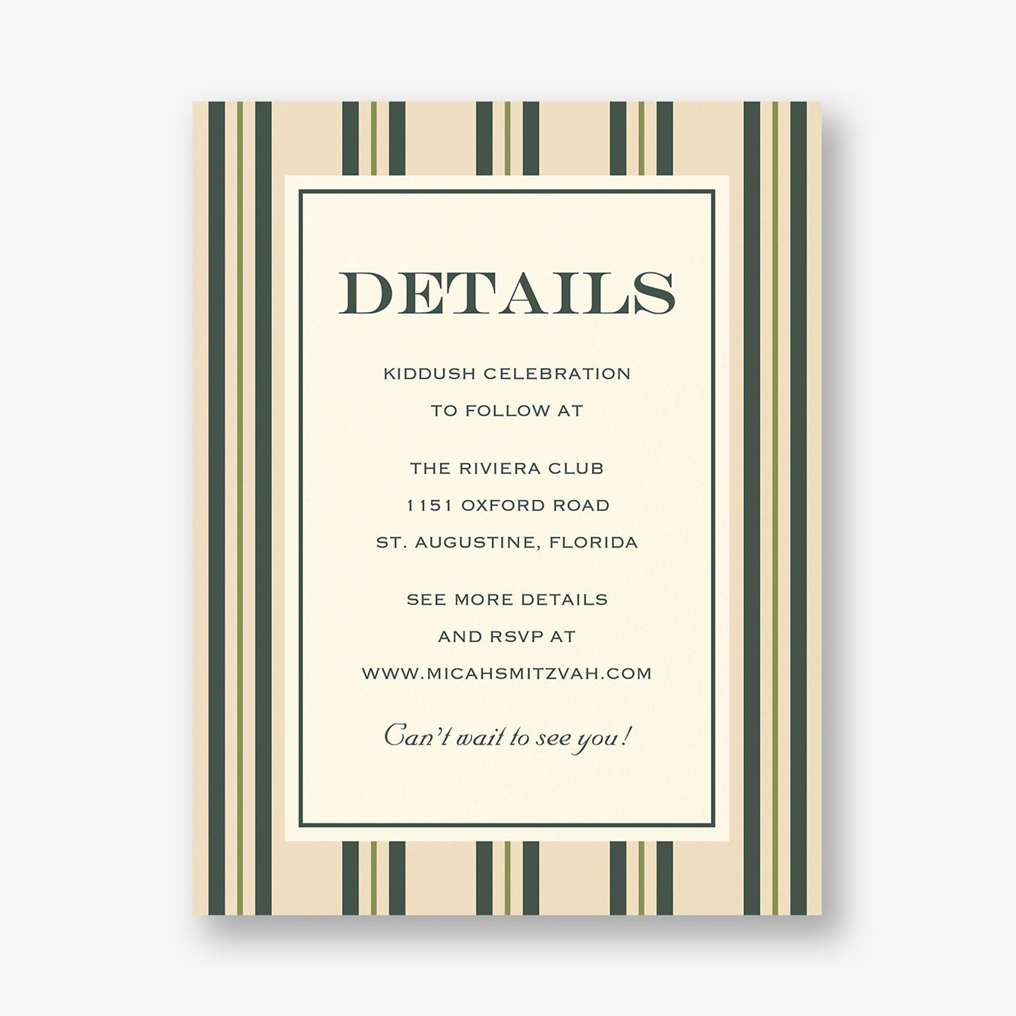 Pinstripe Bar Mitzvah Information - Image 3