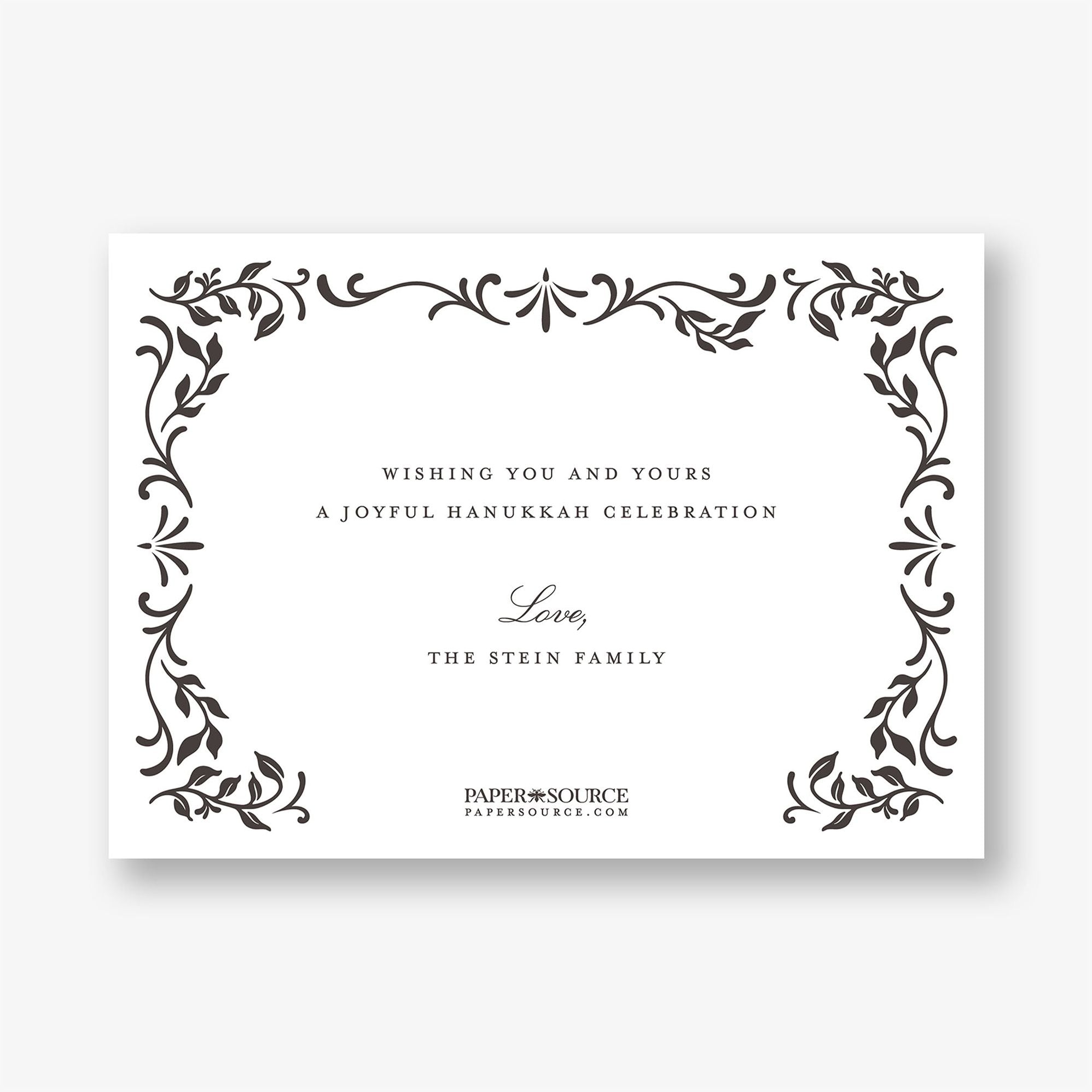 Botanical Menorah Foil Frame Holiday Photo Card - Image 3