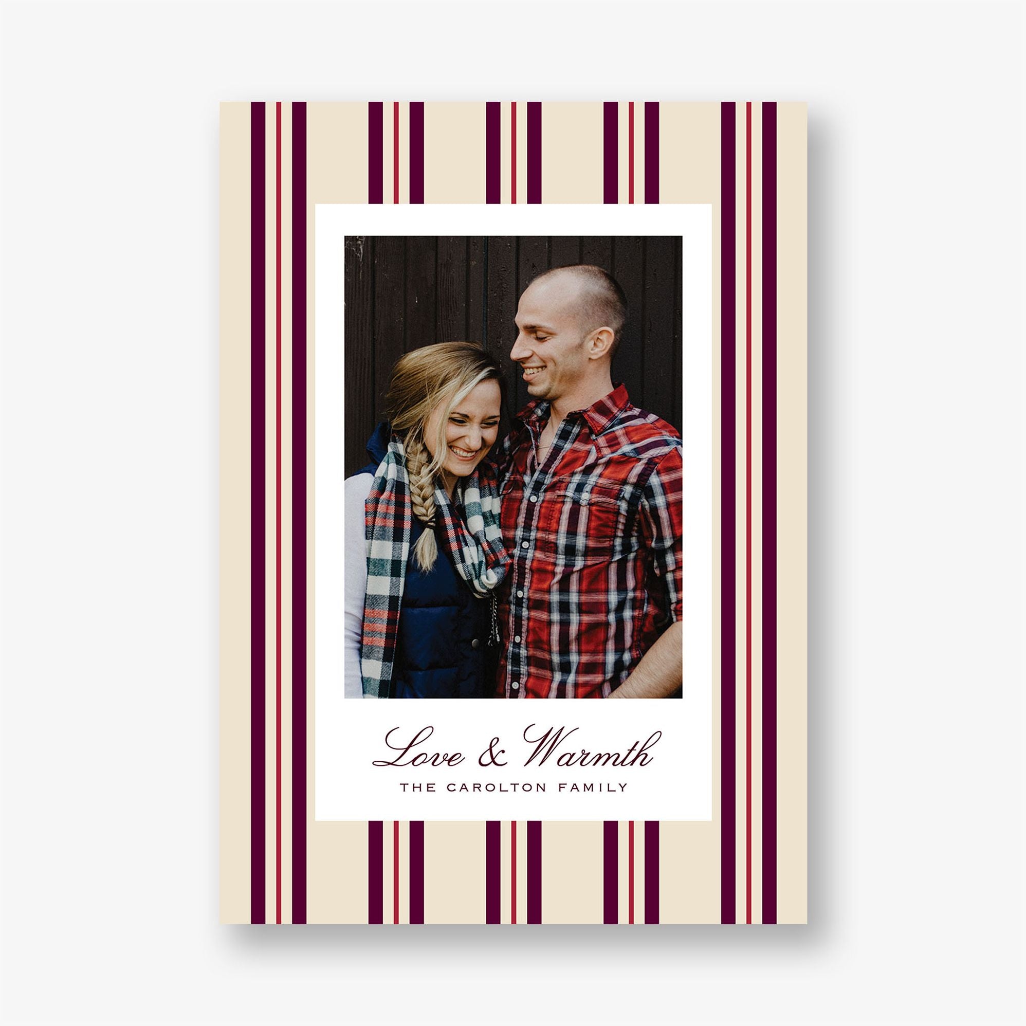 Pinstripe Holiday Photo Card - Image 5
