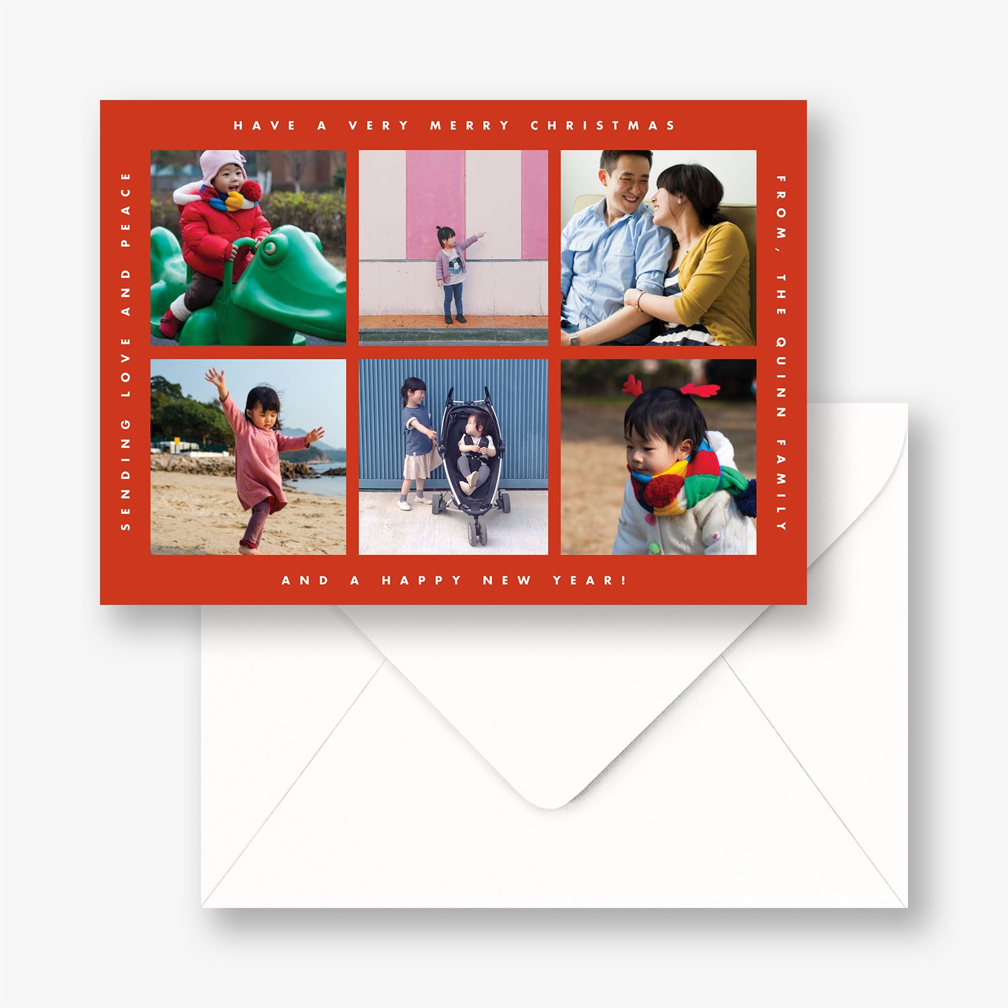 Modern Wrapped Type Holiday Photo Card - Image 2
