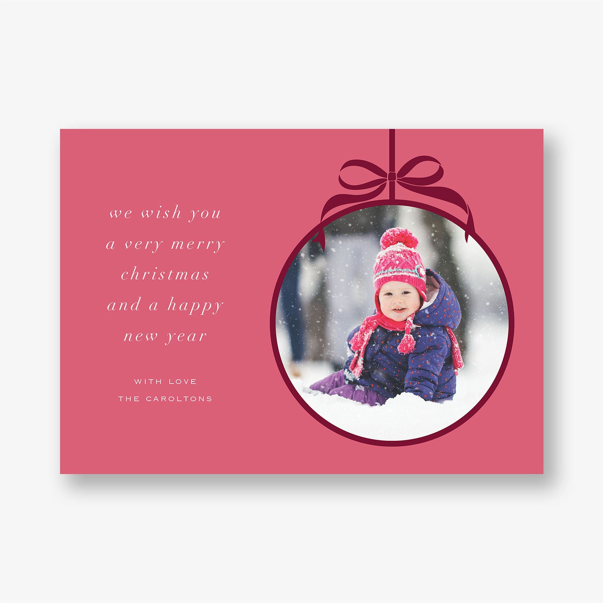 Elegant Ornament Holiday Photo Card - Image 2