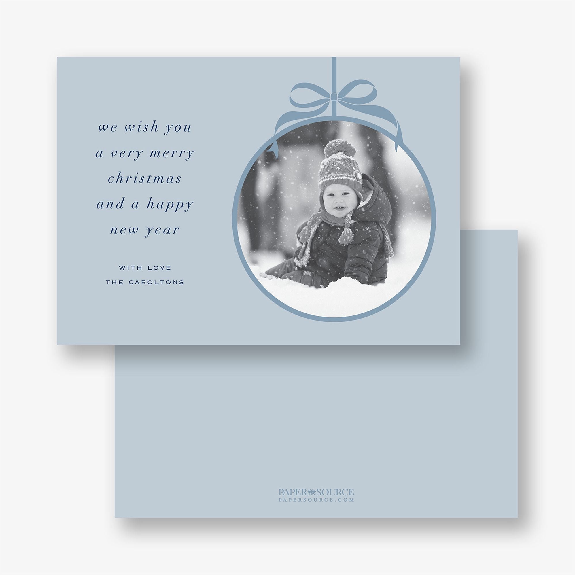 Elegant Ornament Holiday Photo Card - Image 3