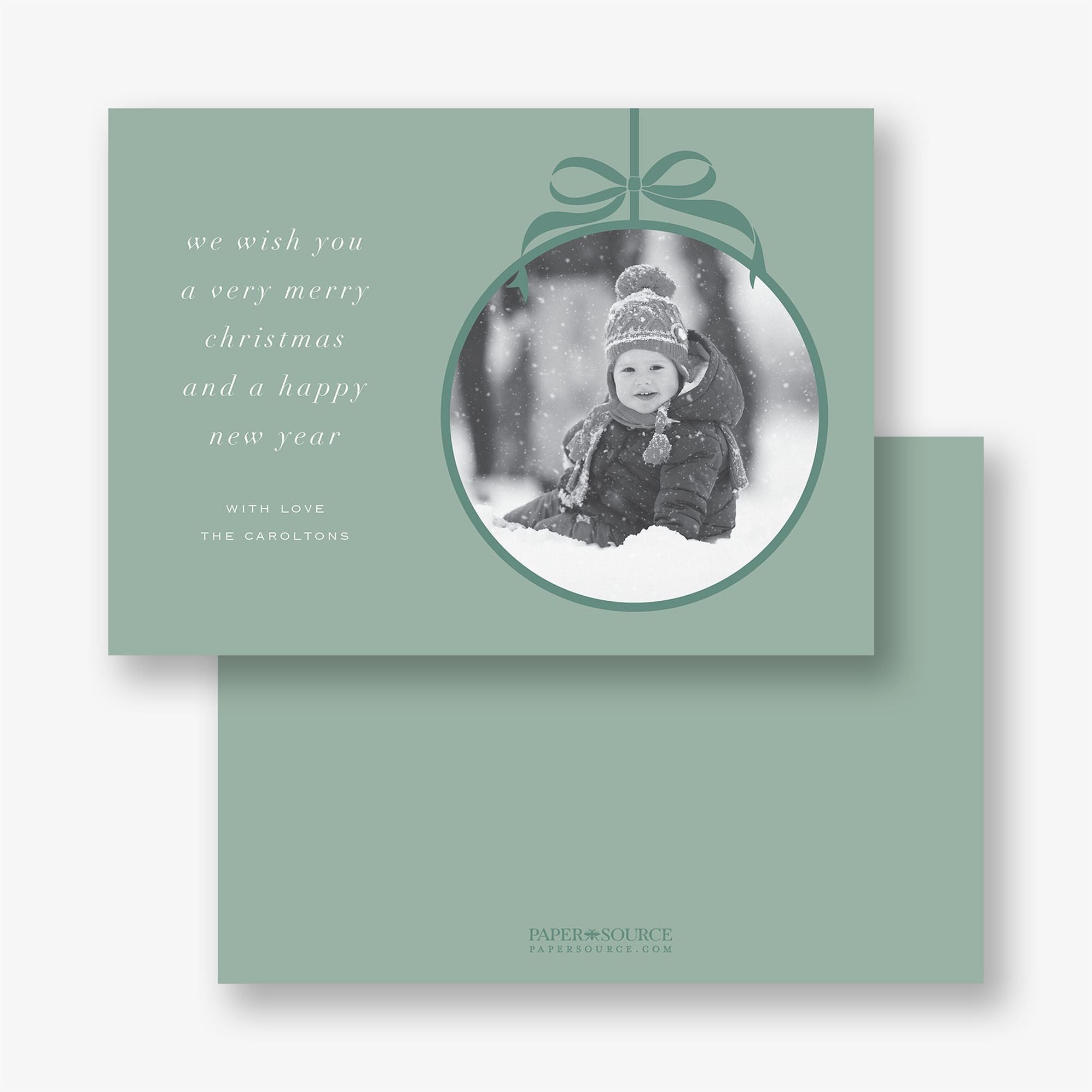 Elegant Ornament Holiday Photo Card - Image 4