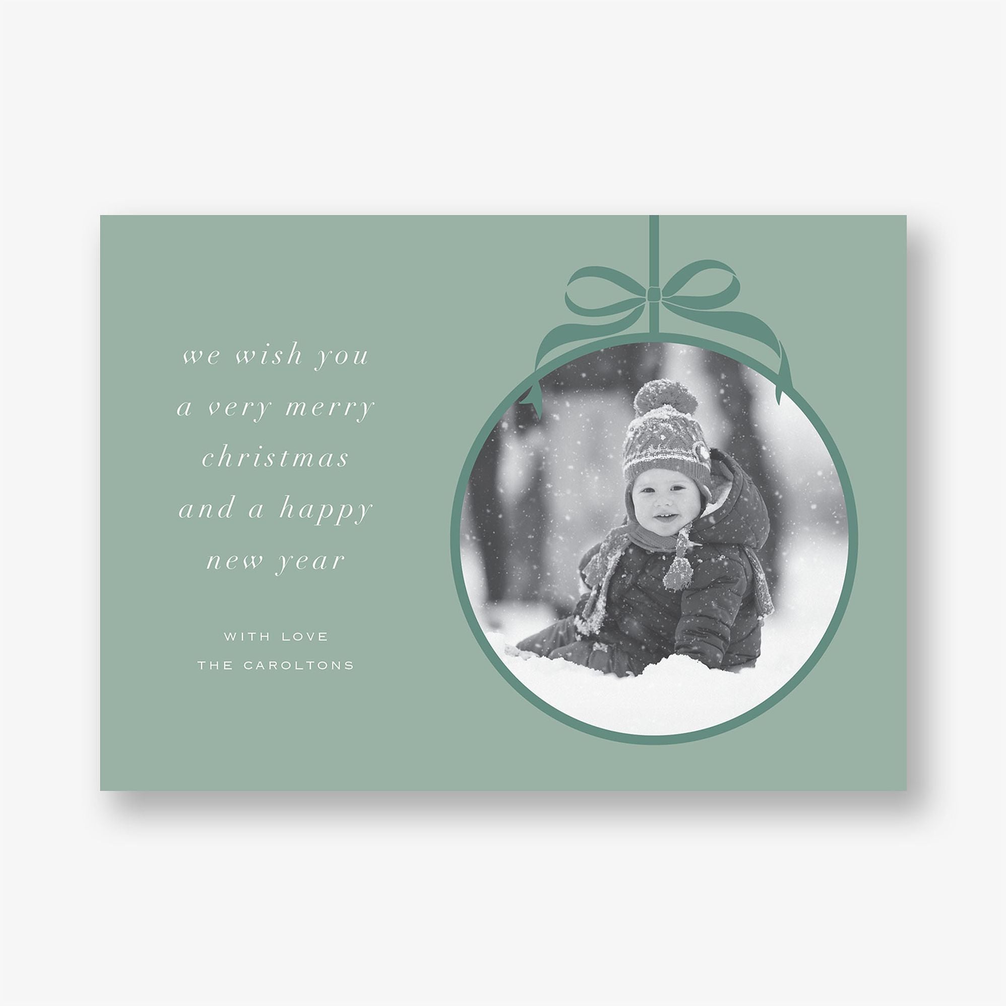 Elegant Ornament Holiday Photo Card - Image 5